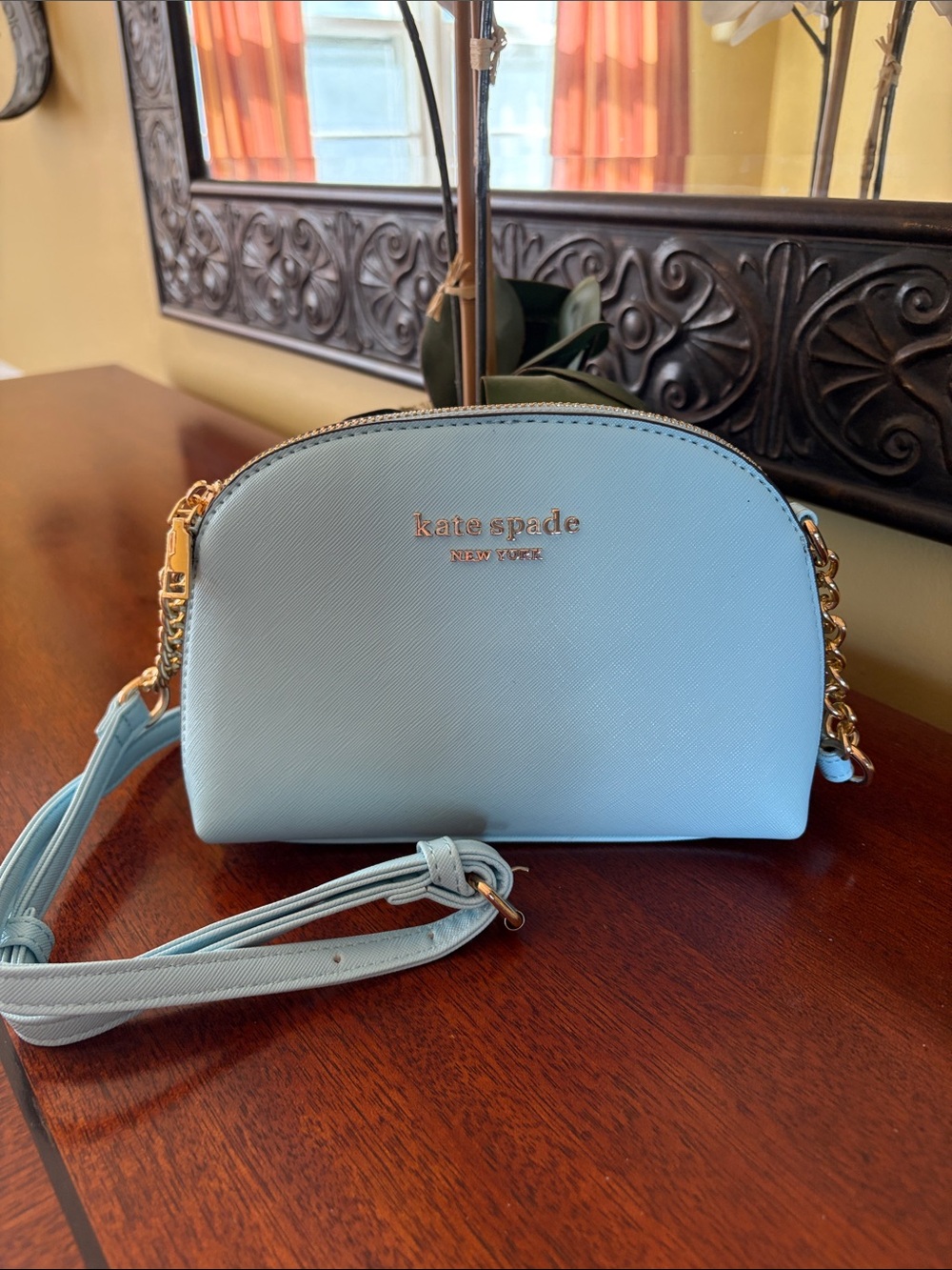 Kate Spade Morgan Dome Crossbody Bag - Light Blue - Picture 1 of 9